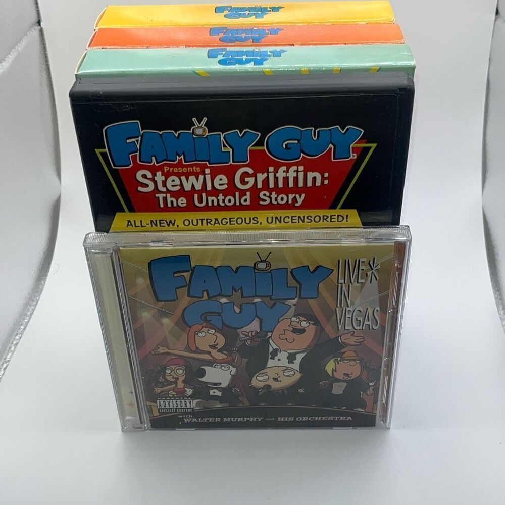 Lot of Family Guy DVDs and CD, Live in Vegas, Stewie Griffin untold story, Volum